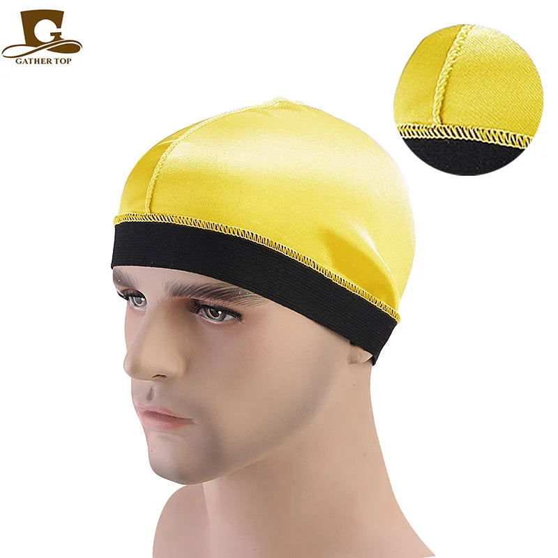 Wholesale High Quality Fashion Unisex Dom Hat Durag Wave Cap Durag Silk Men Designer Durags and Bonnets
