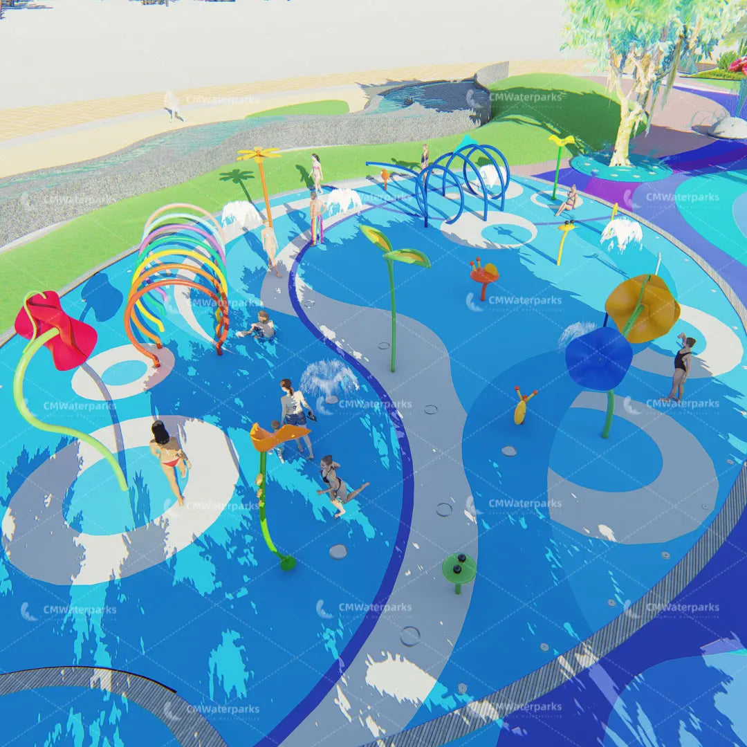 New Arrival Water Spray Pad Sprinkler Water Game Pool Squirt Toys for Water Spray Park 3D Model