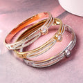Beimai OEM Stainless Steel Zircon Cross Gold Women Bangle