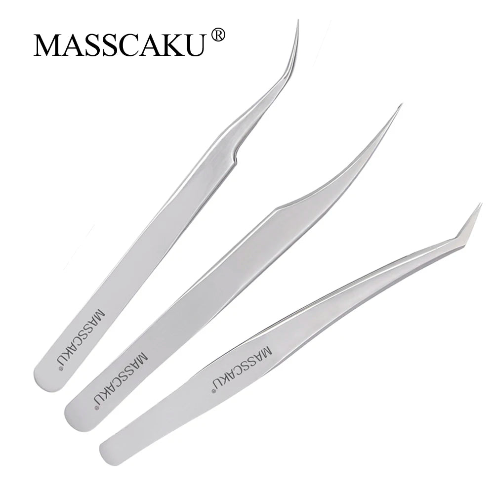 Custom Eyelash Eyebrow Extension Applicator Tools Volume Private Label Stainless Steel Tweezers