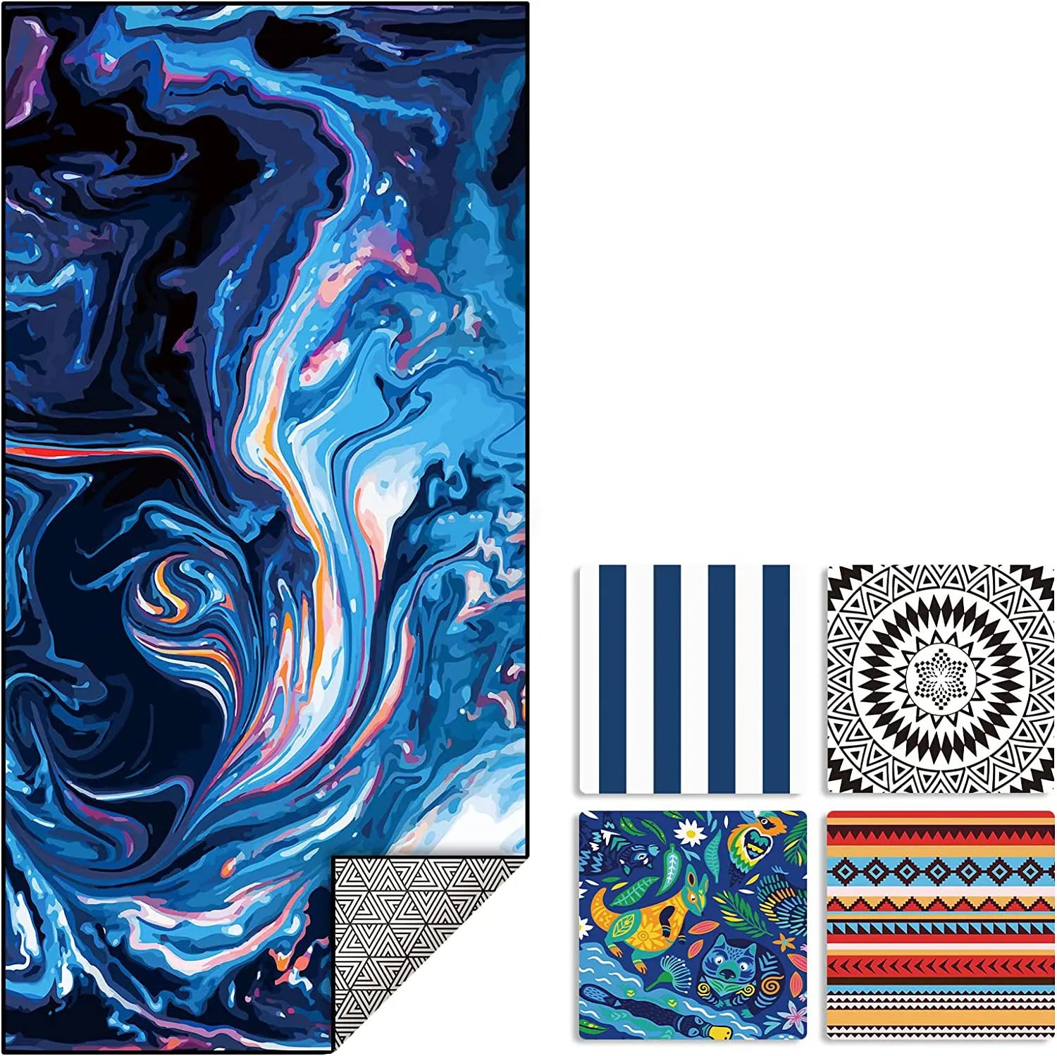 High Quality Print Microfiber Beach Towel With Logo Water Absorption Sand Free Custom Beach Towel