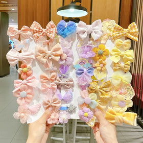 MIO New Bowtie Kids Hair Clip Sets Cute Flower Butterfly Hair Clip Children Hair Accessories Set Girls Cute Hairpin Bow