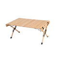 Manufactory Wholesale Portable Solid Wood Camping Picnic Table Outdoor Roll up Camping Dining Tables With Carry Bag