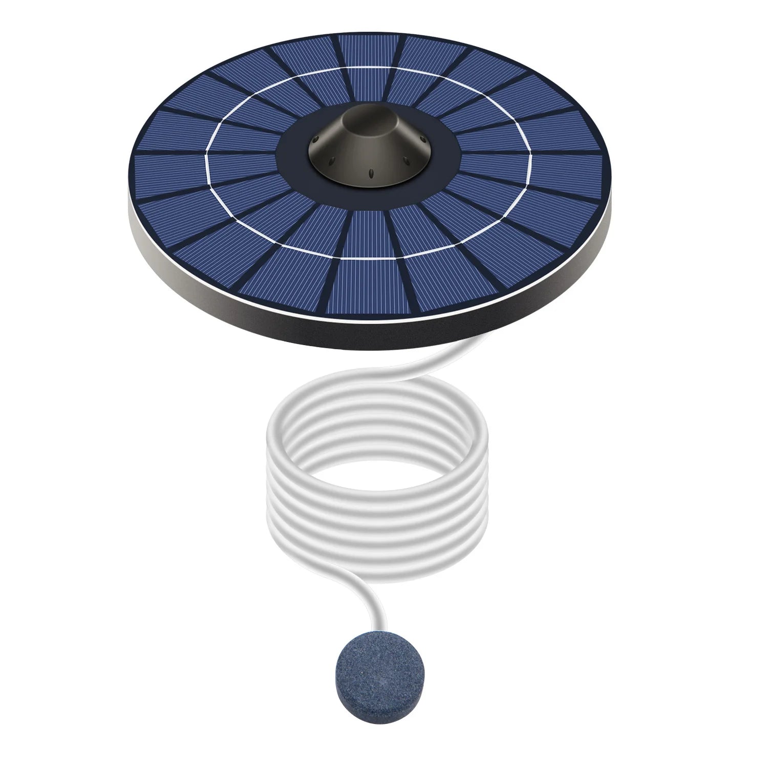 2.5W Floating Solar Powered Air Pump Battery With Air Hoses and Bubble Stone Pond Aerator Bubble Horticultural Water Cycle