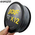 JOF X12 500m 9 Colors Braided Wire Fishing Line Super Strength Floating Line for River Lake Stream & Ocean Beach Fishing