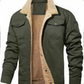 Wholesale Men's Winter Coat New Cotton Canvas Cargo Jacket Fur Fleece Hooded Collar Camouflage Pattern Formal XL OEM Service
