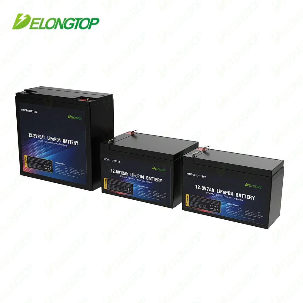Rechargeable Lithium Battery 12.8V 12Ah 153.6Wh LiFePO4 with 20A BMS 6000 Cycles 0-50C Operating Temp