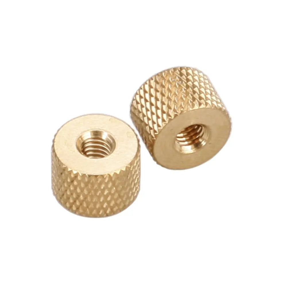 CNC Lathe Turning Brass Aluminum Passivated Finish Healthcare Raised Diamond Knurled Bushing Round Internal Thread Nut