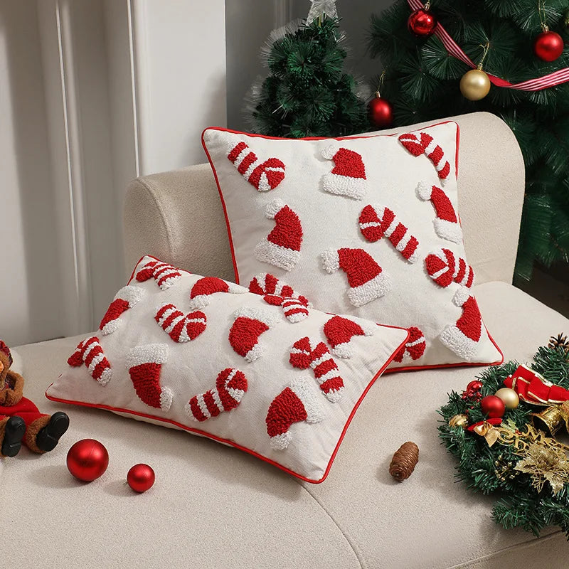 Wholesale 2024 Christmas Throw Pillow Covers Modern Minimalist Christmas Cushion Covers 3d Plush Christmas Pillow Covers Decor