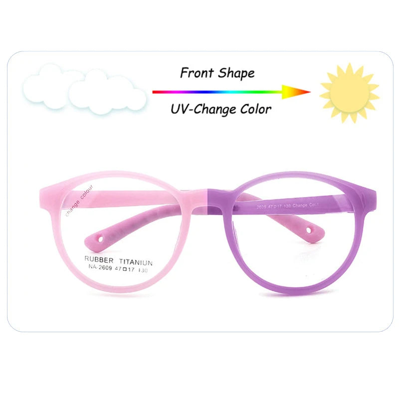 Material Kids Eyewear Glasses Ready Goods Colorful Screwless Soft Rubber Fashionable Custom Logo Print Eyeglasses 3 Unisex 2024