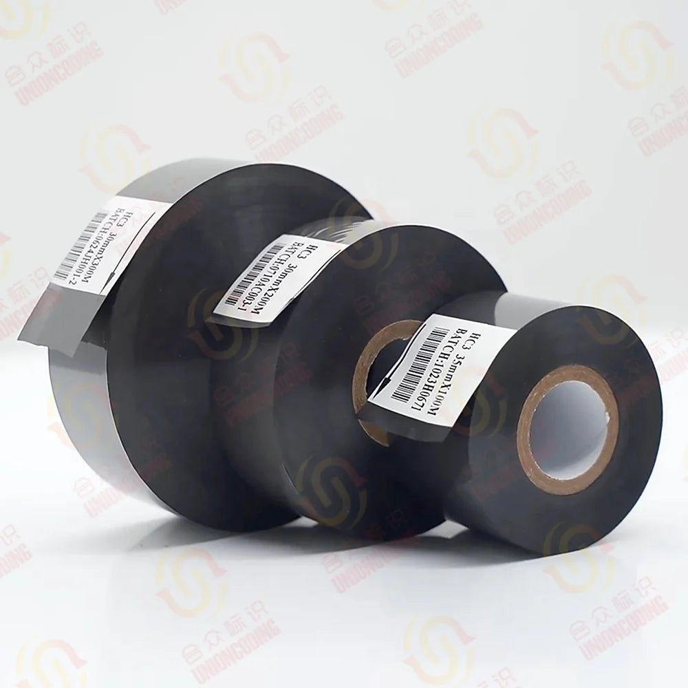 Black Color Coding Machine Print Date Batch Lot Number Hot Stamping Coding Ribbon Customizable Size