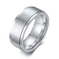 3 Colors 8mm Men Stainless Steel Meditation Anxiety Rotatable Ring Spinner
