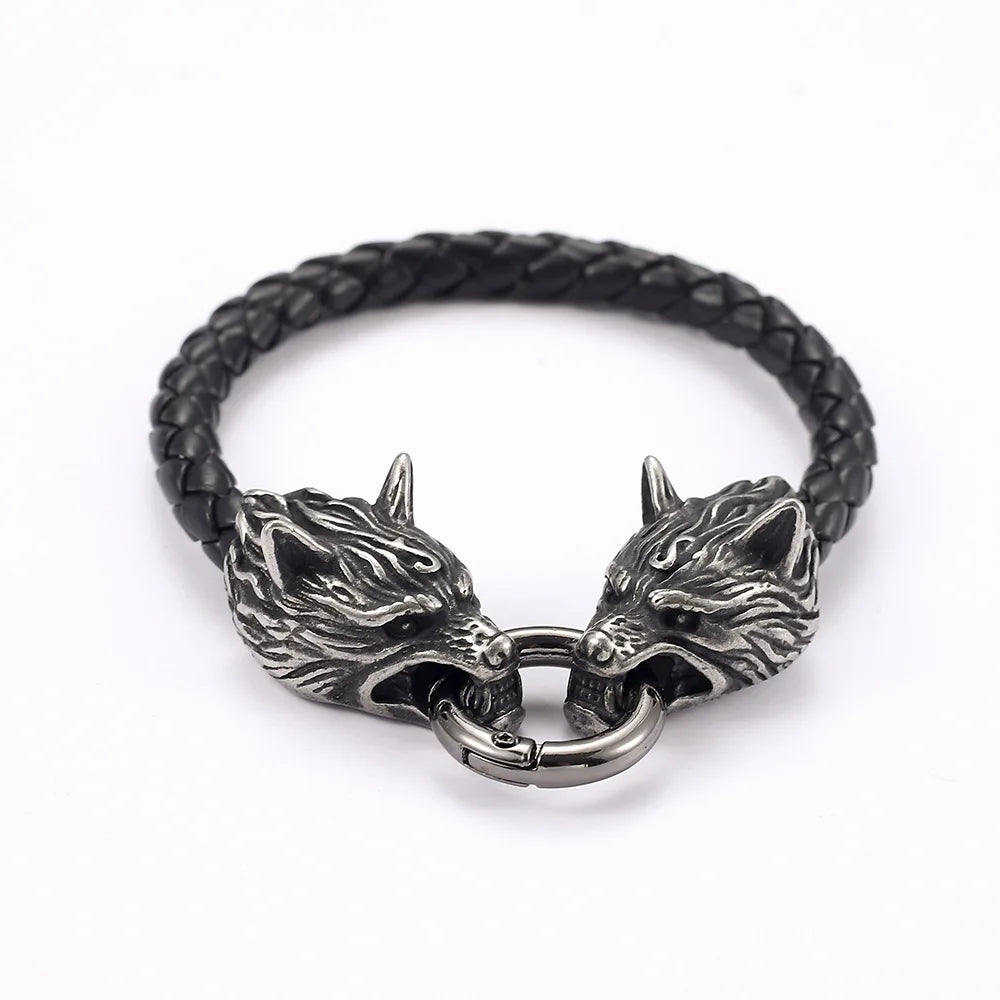 Viking Jewelry Wholesale Stainless Steel Wolf Bracelet Viking Bracelet for Men