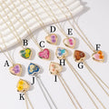 Handmade Birth Flower Necklace Heart Photo Locket Pendant Pressed Flower Necklace Month Flower Resin Necklace Pendant for Gift