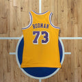 New Basketball Jersey Men Mesh Heat-Transfer Printed Animal Print Vintage 73 10 91 Running Casual Gym Training Tops Breathable