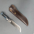 Good Priced Stainless Steel Knife Blue Pakka Wood Handle Black Oxided Blade for Boning Butcher Knife Serbian Kitchen Chef Knives