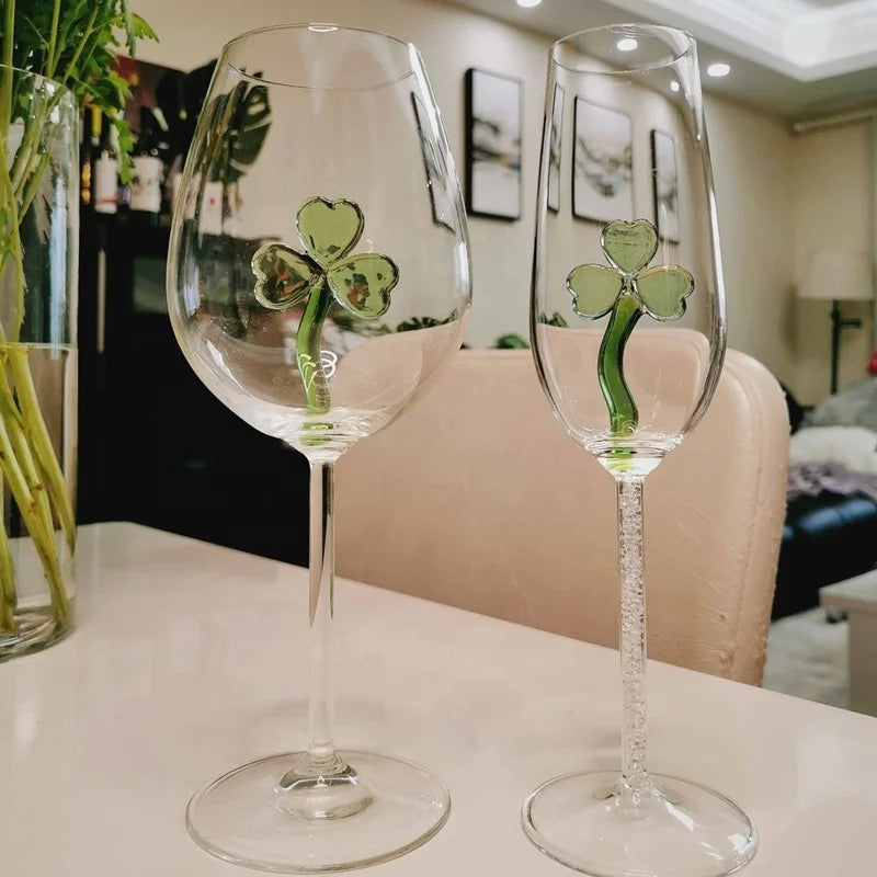 Uniquely Designed Vintage Modern Pure Brass Eco-Friendly Handmade Wine Goblet Inserted Crystal Stem Business Gifts Drinkware MegaBDM