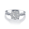 Silver Plated Wedding Ring For Women Luxury Delicate Engagement Rings Petal Simulation Moissanite Diamond Open Adjustable Ring