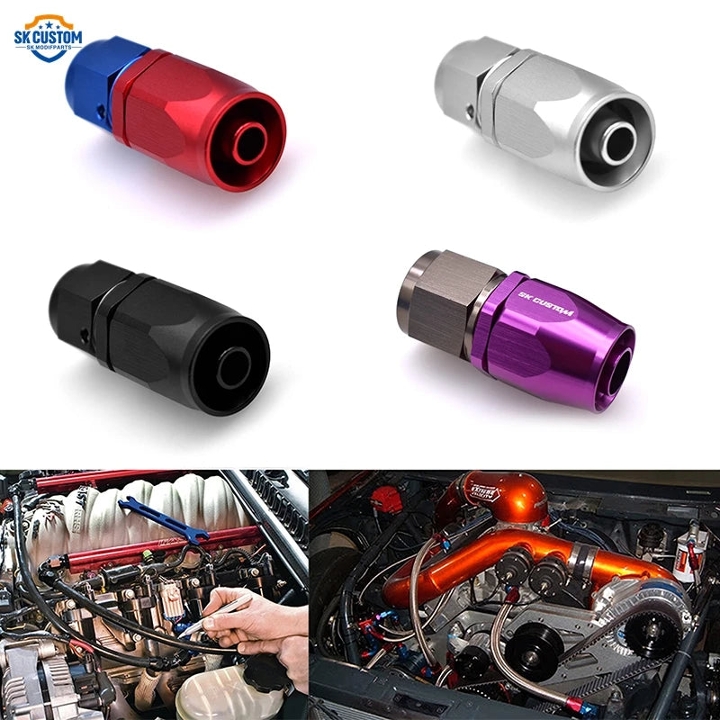 Factory SK CUSTOM CNC Aluminum An4 Straight an Fitting Color Swivel Hose End Fitting