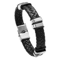 Wholesale Handmade Titanium Steel Braided Leather Bracelet for Women Men