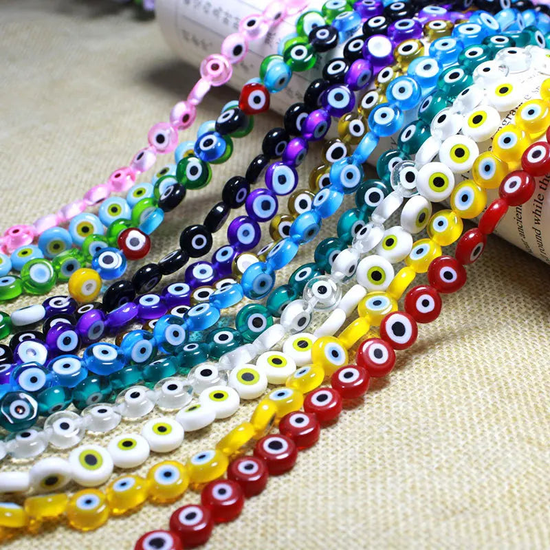 Hotselling Factory Cheap Price 4/6/8/10/12 Evil Eyes Glass Beads Azure Stone Loose Beads for Jewelry Making