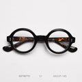 Vintage Round Punk Acetate Optical Glasses Frames Men Handmade High-Grade Spring Leg Glasses Women Punkfashion Eyeglasses
