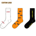 No Minimum Order Socks Factory Fashion Embroidered Unisex Men Sport Cotton Crew Custom Sock