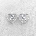 Sterling Silver 5*5mm Semi Mount Stud Earrings Empty Support Blank Claws Setting S925 Base Without Center Stone for DIY Inlay