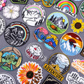 Camping Mountain Iron on Patches DIY Embroidery Patches for Clothes Jeans Jacket and Backpack Wholesale Patch