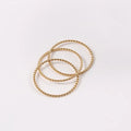 2020 Minimalist Stainless Steel Dainty Braided Three Layers Layered Ring for Women