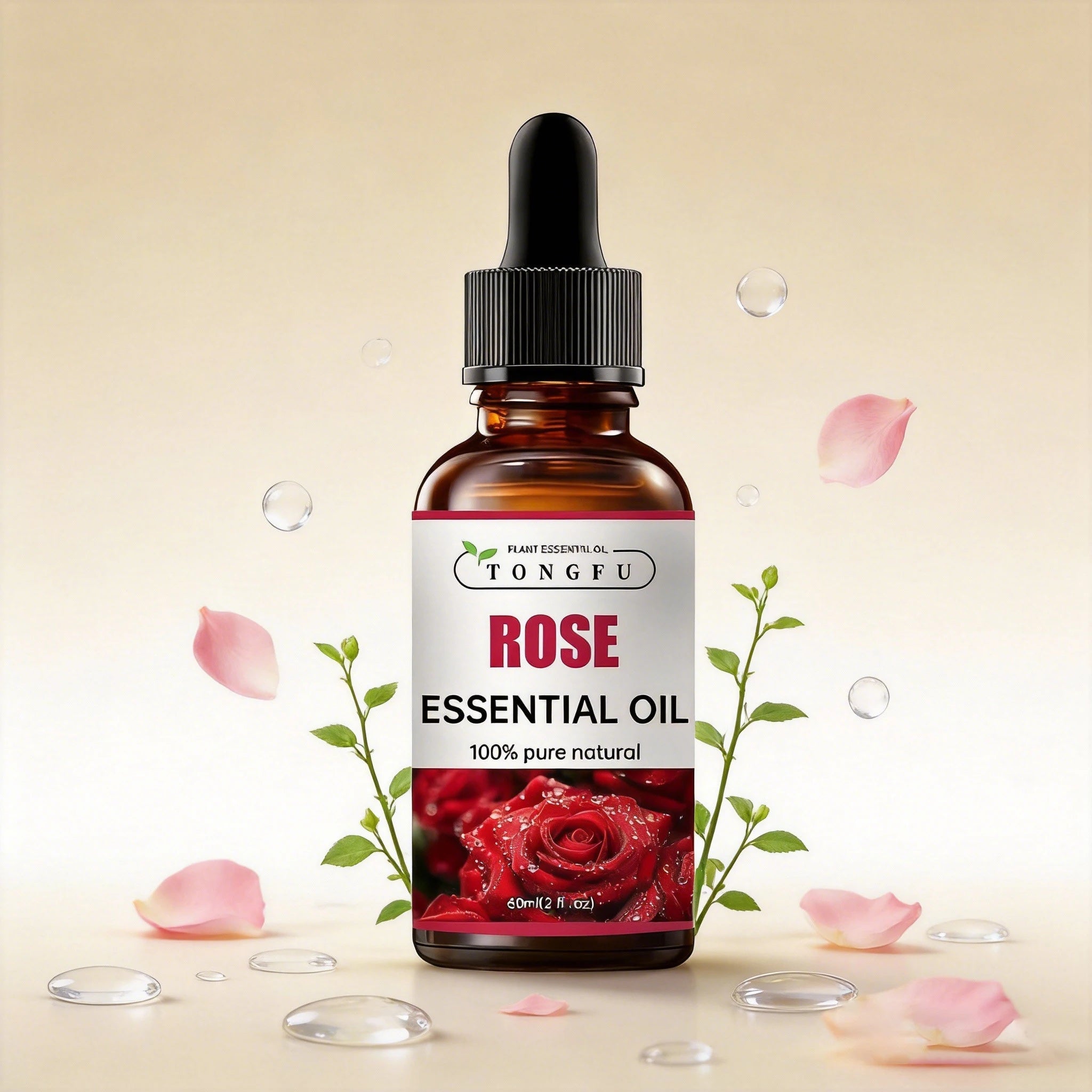 10ML Rose Essential Oil Wholesale 100% Pure Plant Oil for Fatigue Recovery Aroma Diffuser