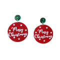 Cute Gingerbread Man Xmas Tree Acrylic Earrings for Women Sweet Cartoon Accessories for Merry Christmas Santa Earrings Fashion