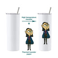 LIHONG Double Wall Stainless Steel Coffee Cup Drinking Tumblers Cup Insulation Vacuum Straight Skinny Cup Sublimation With Straw