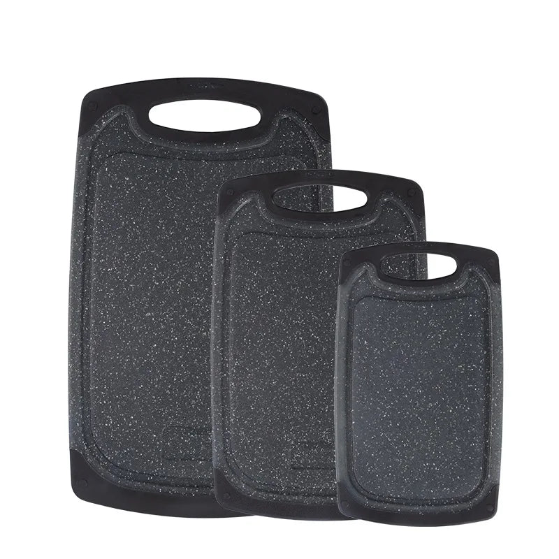 Kitchen Cutting Board Set Large-Small Dishwasher Safe Glass Boards Easy-Grip Handle Non-Slip Rubber Cutting Board Juice Groove