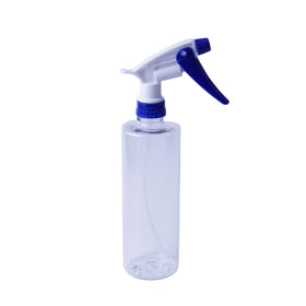 Wholesale Empty Plastic PET 500ml Transparent Flat Shoulder Cylinder Fine Mist a Gun Spray Bottle for Cosmetic Liquid Packaging