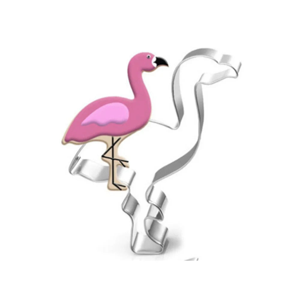Custom Stainless Steel Flamingo Cookie Biscuit Cutter Metal Tool for Baking and Pastry Arts