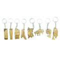 Elegant Custom Laser Cut Bamboo Keychain Personalizable Wood Keyring