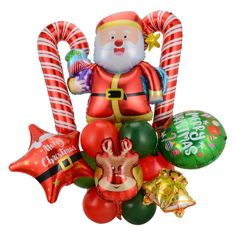 2025 Christmas Balloon Christmas Party Balloon Set  New Year Aluminum Film Balloon for Xmas Decorations