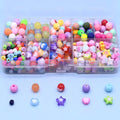 6/8/10mm Acrylic Solid Color Beads Heart Star Beaded Plastic Beads Straight Hole Wholesale Factory Price