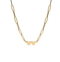 Inspire Stainless Steel Jewelry 18K Gold PVD Paperclip Necklace Blank Hearts Necklace Free Engraving Heart Necklaces Non Tarnish