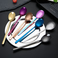 Hot Sale Colorful 304 Stainless Steel Eco-Friendly Mirror Polish Creative Korean Coffee Spoon with Long Handle