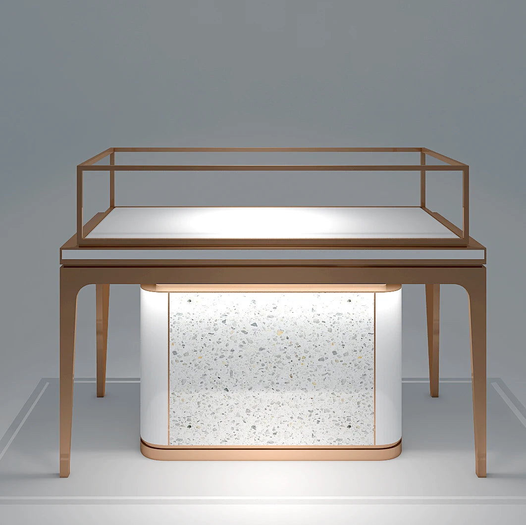 Jewelry Showroom One-Stop Service Vertical Necklace Showpiece Wood Used Body Custom Jewelry Showcase Display Cases