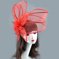England Boutique Women Red Blue Green Designer Kentucky Gauge Head Band Fascinator Clip Derby Cap Accessories for Hair Sale
