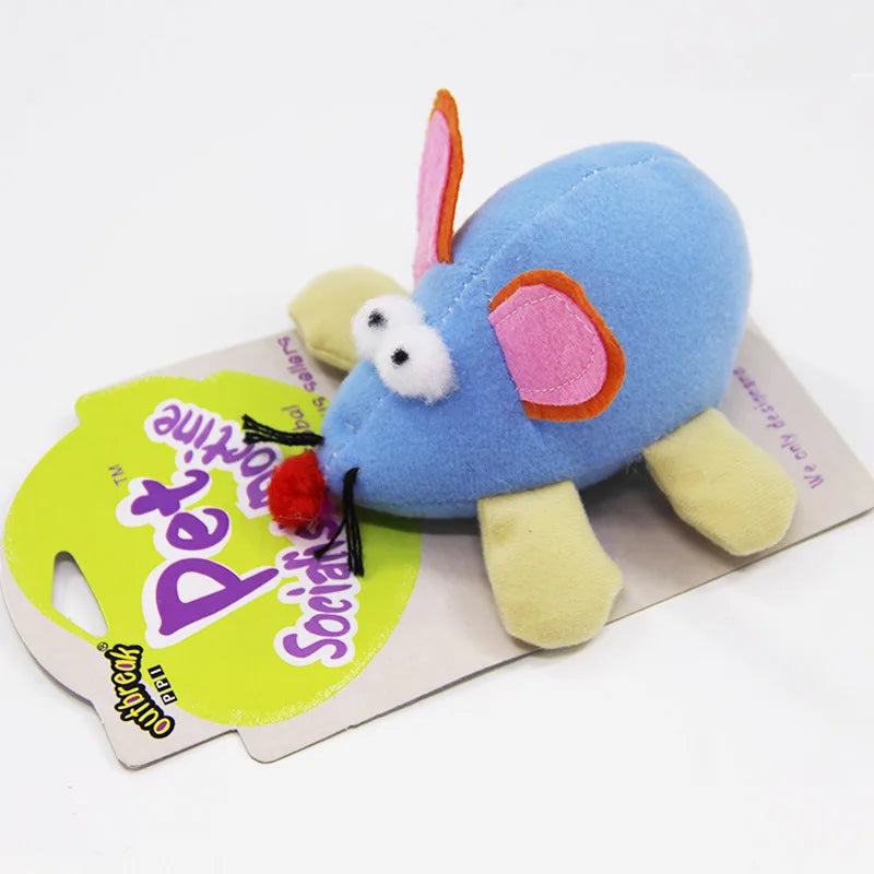 Factory Direct Wholesale Pull String Vibration Plush Mouse Toy Cat Toy Pet Toy