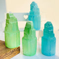Factory Price Wholesale High Quality Natural Crystal Aura Selenite Tower Crystal Crafts Healing Stone for Home Decoration