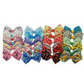 6 Pcs Per Set Print Grosgrain Ribbon Children Hair Bows Hair Clip Set for Girls