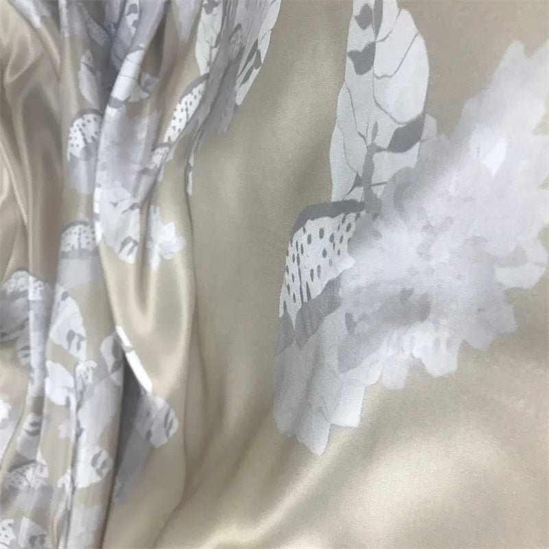 Hot Sale Pure 100% Silk Print Cupro Satin Charmeuse Fabric From China Factory