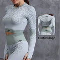 Snake Printing Workout Wear Yoga Clothes Activewear Women Fitness Clothing 2 Piece Seamless Yoga Sets