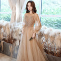 New-Style Summer Party Lace Long Sleeve Elegant Evening Prom Wedding Dress