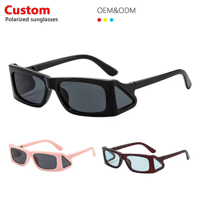 Wholesale Cool Unique Trendy UV400 Sun Protective Sunglasses New Champagne Square Frame Colorful Shade Fashionable Sunglasses